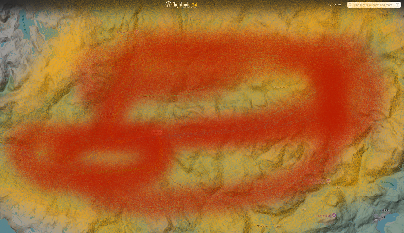 Diagram over støyintensitet